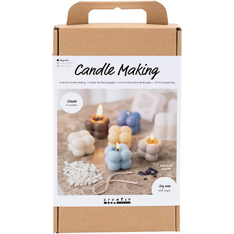 Empresa creativa https: www.cchobby.nl hobbyset-candle-making-bubble-soya-candle-beige-lightblue-creme-1-box