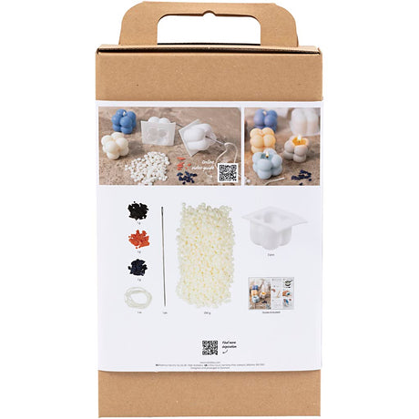 Empresa creativa https: www.cchobby.nl hobbyset-candle-making-bubble-soya-candle-beige-lightblue-creme-1-box