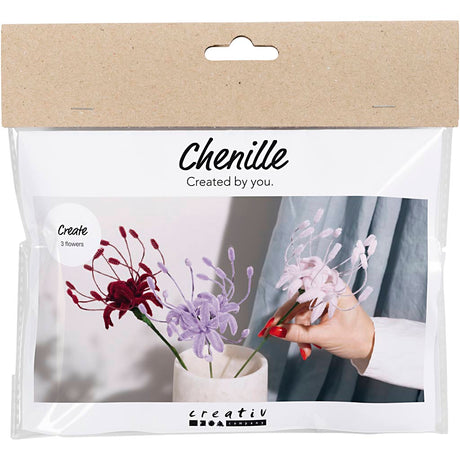 Empresa creativa https: www.cchobby.nl mini-hobbyset-flowers-from-chenille-wire-lily-light-pink-light-purple-dark-red-1-box
