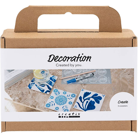 Empresa creativa https: www.cchobby.nl mini-hobbyset-decoration-porcelain-posavasos-azul-1-box