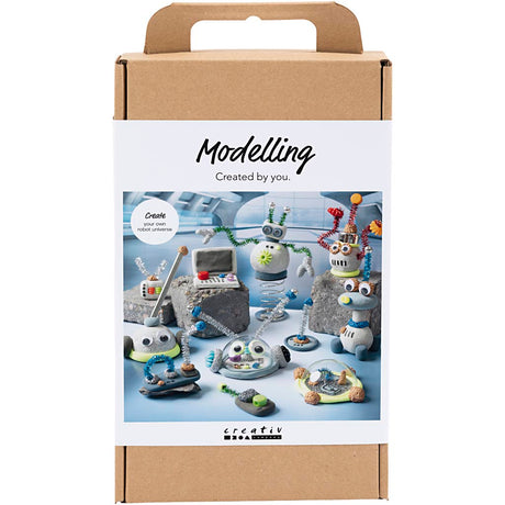 Empresa creativa https: www.cchobby.nl hobbyset-boetseren-robot-blue-gray-red-silvered-1-box