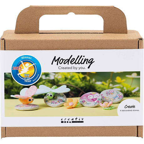 Empresa creativa https: www.cchobby.nl mini-hobbyset-modeling-stone-with-insect-gray-light-pink-light-turquoise-1-box