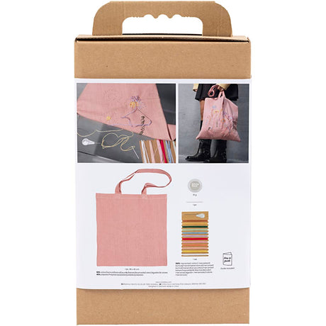 Empresa creativa https: www.cchobby.nl hobbyset-embroidery-carrier-bag-lightpink-1-box