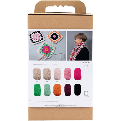 Empresa creativa https: www.cchobby.nl hobbyset-crochet-scarf-cream-warm-colors-1-box