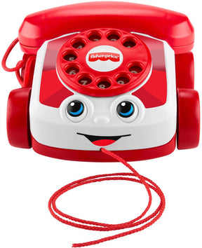 Fisher-price fisher price - teléfono de chat rojo rubí del 80 aniversario de mattel