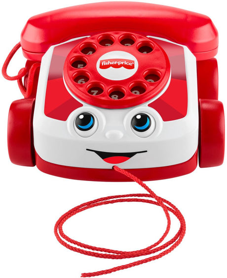 Fisher-price fisher price - teléfono de chat rojo rubí del 80 aniversario de mattel