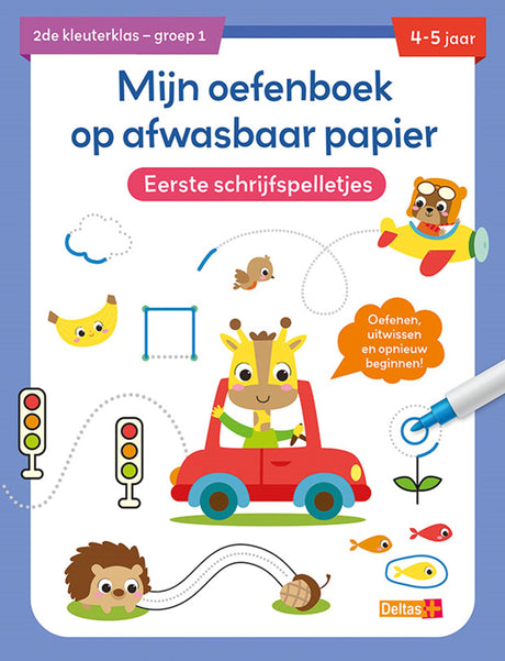 Cuaderno de ejercicios Deltas papel lavable primeros juegos de escritura (4-5 años)