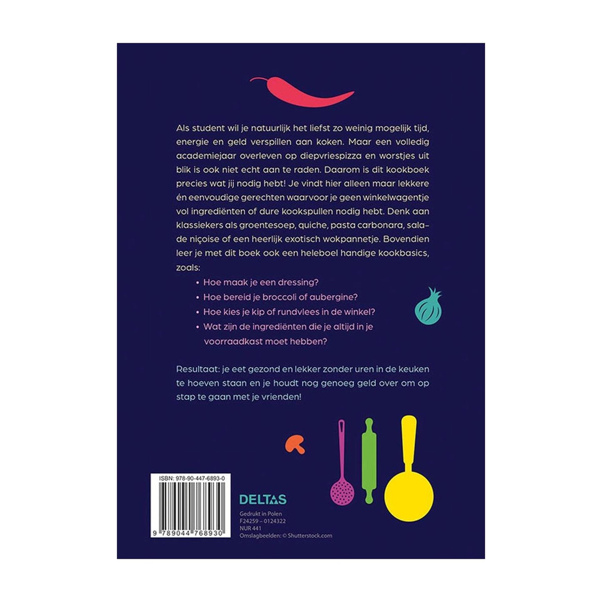 Deltas el mejor libro de cocina para estudiantes.