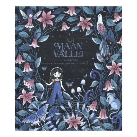 Libro para colorear Kluitman Moon Valley para adultos tapa dura 88 páginas