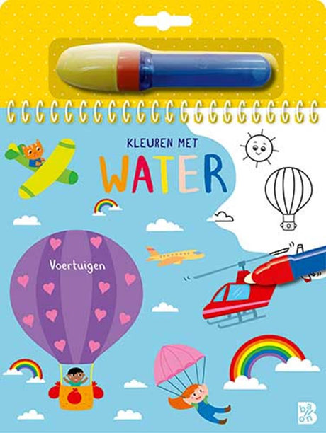 Colorear el globo con agua: vehículos. 3+
