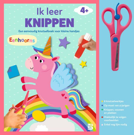 Libro de manualidades de editorial estándar con tijeras: unicornios 4+
