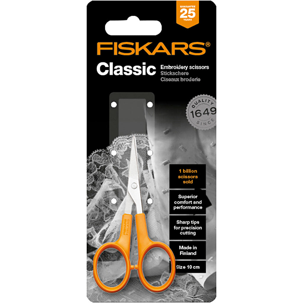 Tijeras de precisión clásicas Fiskars - tijeras para bordar -10cm-
