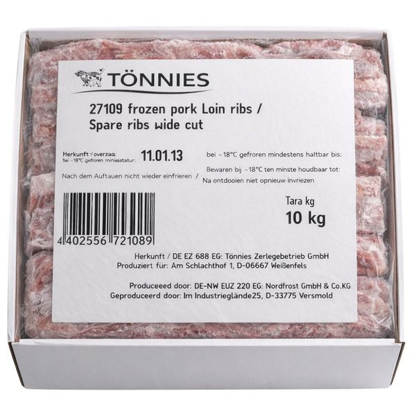 Tönnies costillas crudas premium (10 kg)