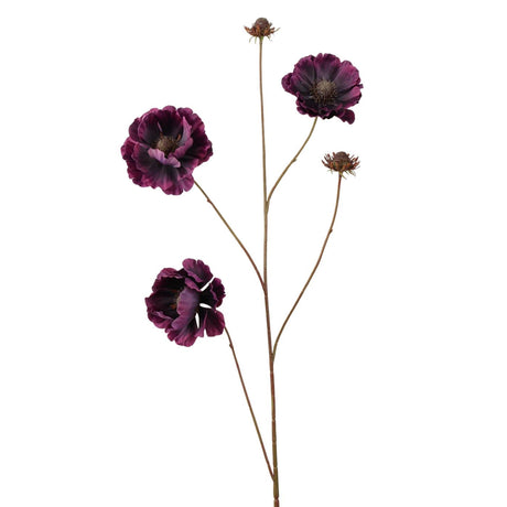 Roberts collection kunstbloem anemoon 96cm donker paars