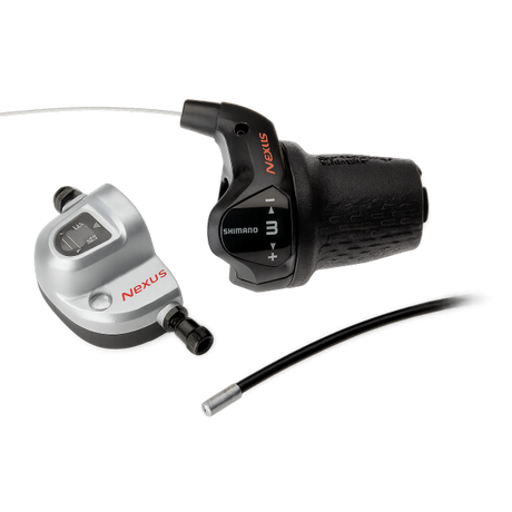 Shimano Turner 3 Speed Nexus SL -3S42E con cables y clickbox - Negro (Embalaje del lugar de trabajo)