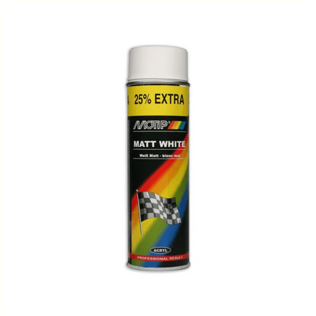 Motip bote de spray acrílico blanco mate