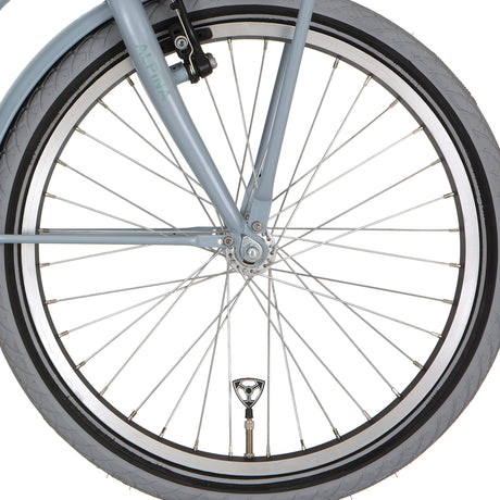 Rueda delantera alpina 20 hlq-10a-1 spk zinc negro