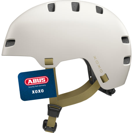Abus casco de bicicleta xoxo eco birch taupe m - 54-58 cm - beige - apto para uso en bicicletas eléctricas - bicicletas urbanas - 400 g