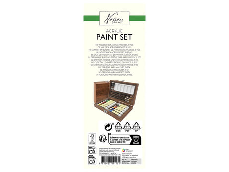 Nassau kist acryl verf 19-delig set