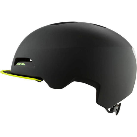 Casco urbano deportivo alpina brooklyn 57-61 negro mate amarillo