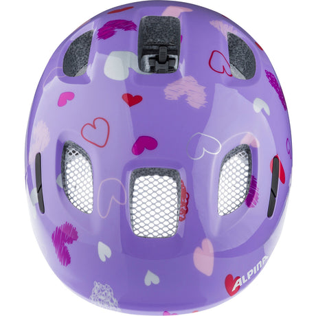 Ropa deportiva olímpica alpina sports casco infantil ximo 2 corazones morados 49-54 brillo