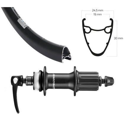 Rueda trasera roland 28 ryde dutch19 shimano m5100 zw spk