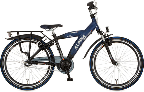 Alpina yabber j24 jet black metalizado mate - sporty blue ma.