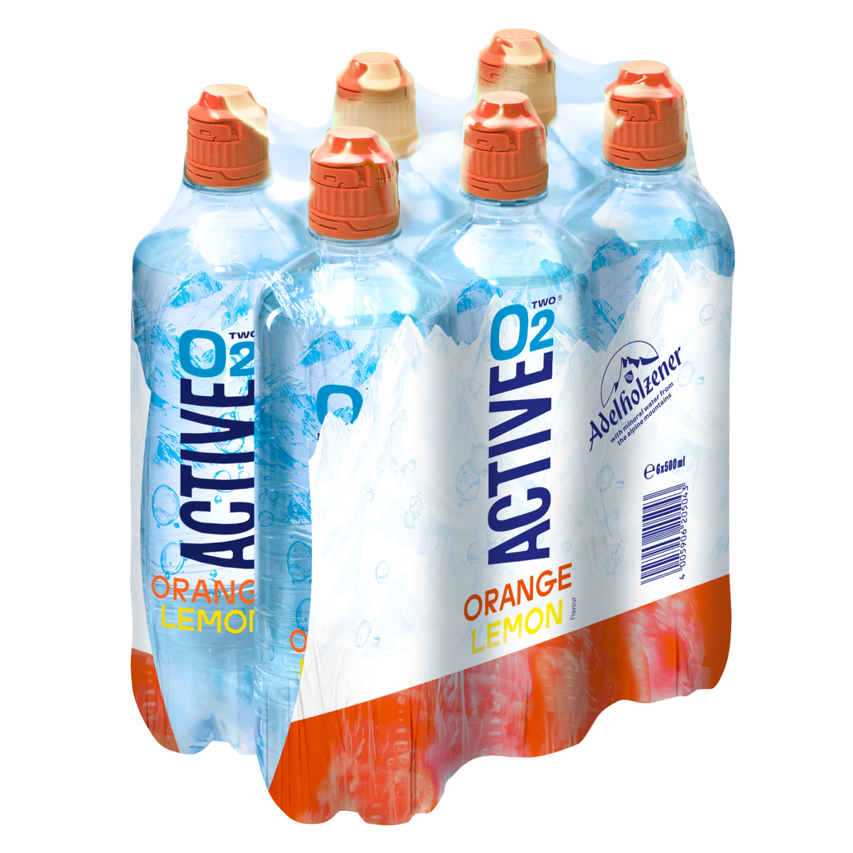 Activo o2 naranja limón (6x 500 ml)