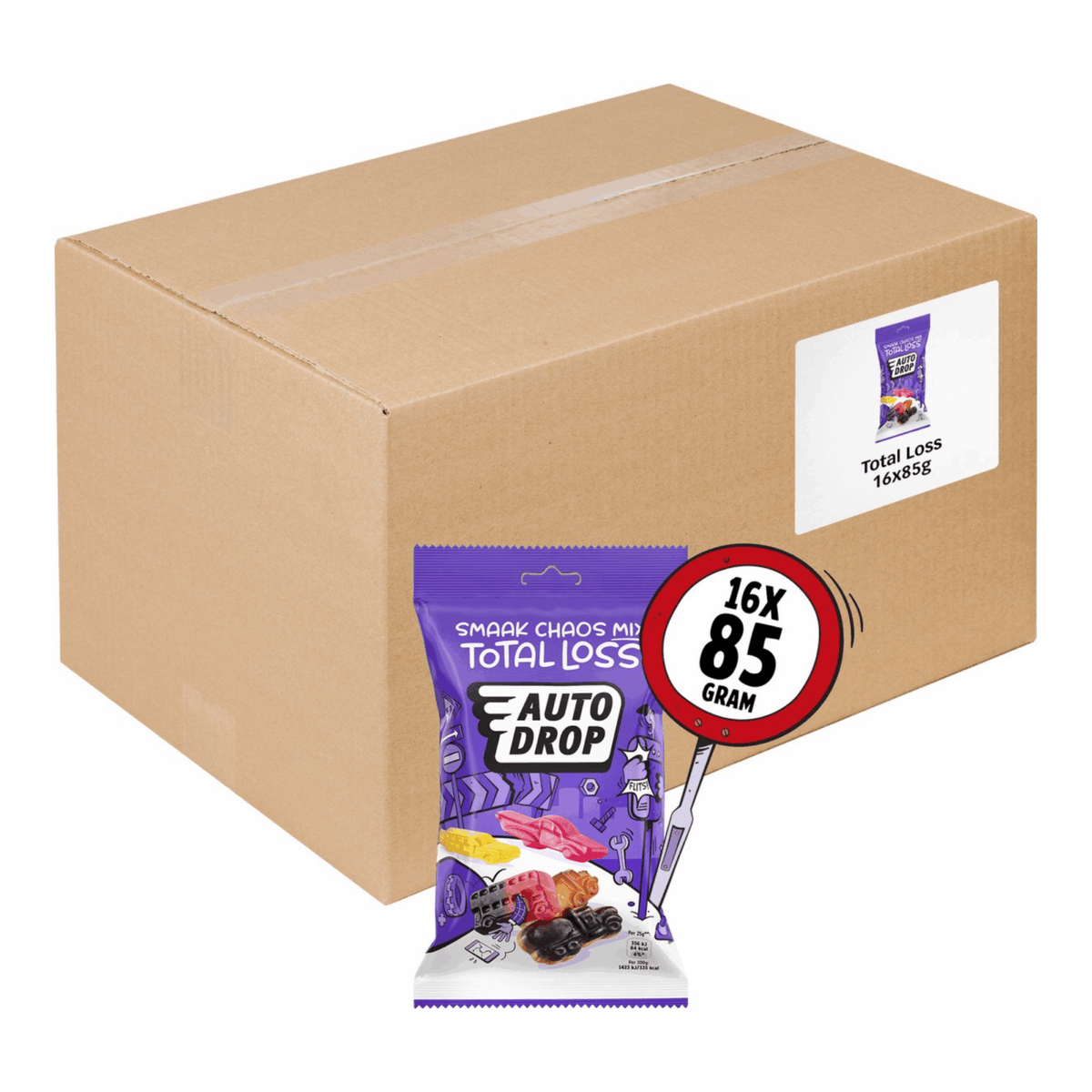 Paquete de snacks Autodrop pérdida total (16x 85gr)