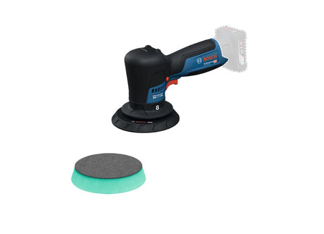 Pulidora a batería Bosch GPX12V-125 azul incl. almohadilla de soporte, almohadilla de pulido | sin cargador de batería - 06019l4101