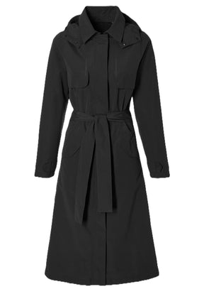 Gabardina Basil mosse señoras negro azabache s