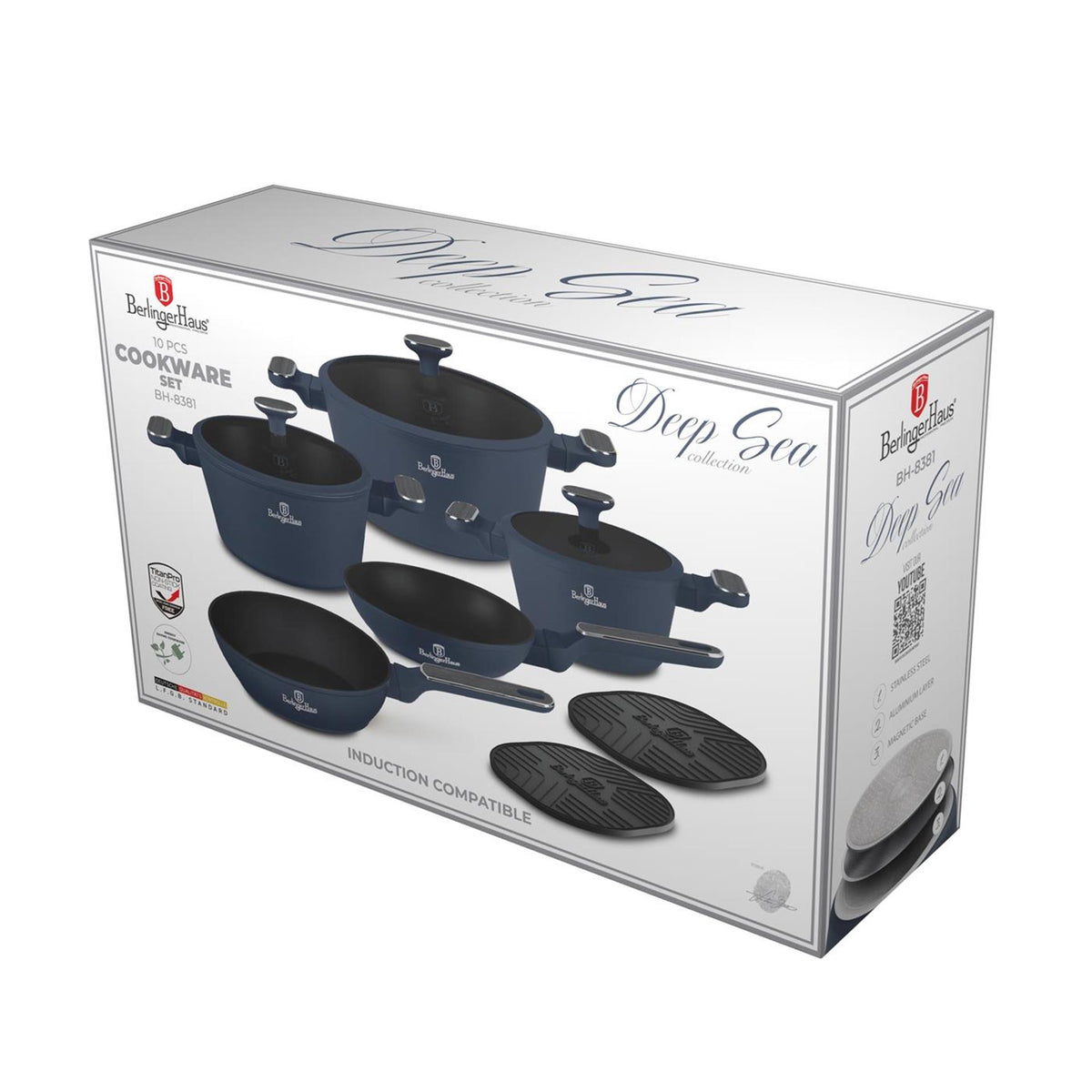 Berlingerhaus juego de sartenes berlinger haus deep sea 10 piezas