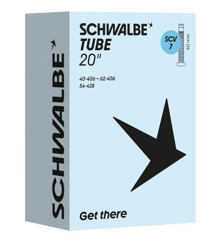 Cámara de aire Schwalbe scv7 20 pulgadas 40 62-406 válvula clik 40mm