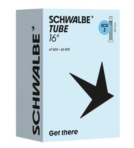 Cámara de aire Schwalbe scv3 16 pulgadas 47 62-305 válvula clik 40mm