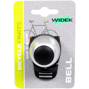 Timbre de bicicleta Widek compacto 2 en tarjeta plateado
