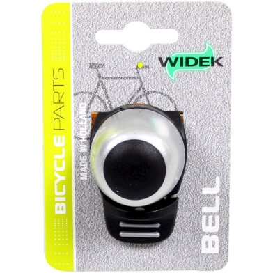 Timbre de bicicleta Widek compacto 2 en tarjeta plateado