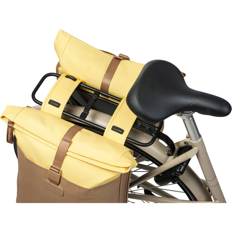 Albahaca b.v. bolsa doble para bicicleta basil vive 28-35l 14 x 30 x 38 cm - amarillo arena