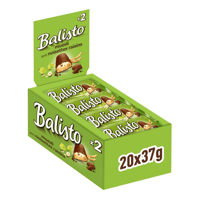 Barra de chocolate balisto muesli mix verde