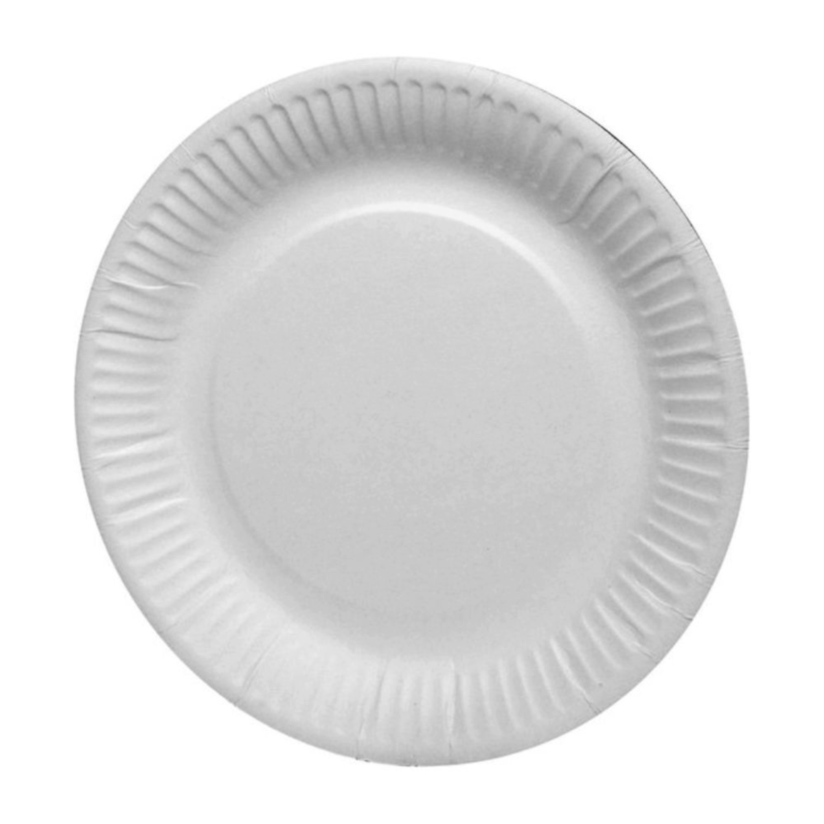 Platos redondos cartón blanco 18cm (100 piezas)
