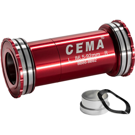 Pedalier cema bb86-bb92 sram gxp sg3 recubierto de cerámica rojo
