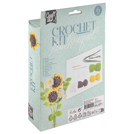 Craft id crochet kit ramo de flores 6 girasoles