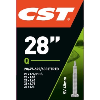 Tubo interno CST 28x1 5 8x1 3 8 ETRO 28 47-622-630, Valiel Presta French 40mm