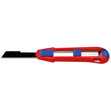 Knipex cutix cortador de cajas de cuchillos universal (rojo azul, incl. 2 hojas de cuchillo)