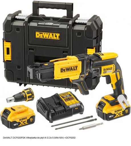 Máquina atornilladora de correa sin escobillas Dewalt dcf620p2k 18v xr juego 2x 5.0ah - dcf620p2k-qw