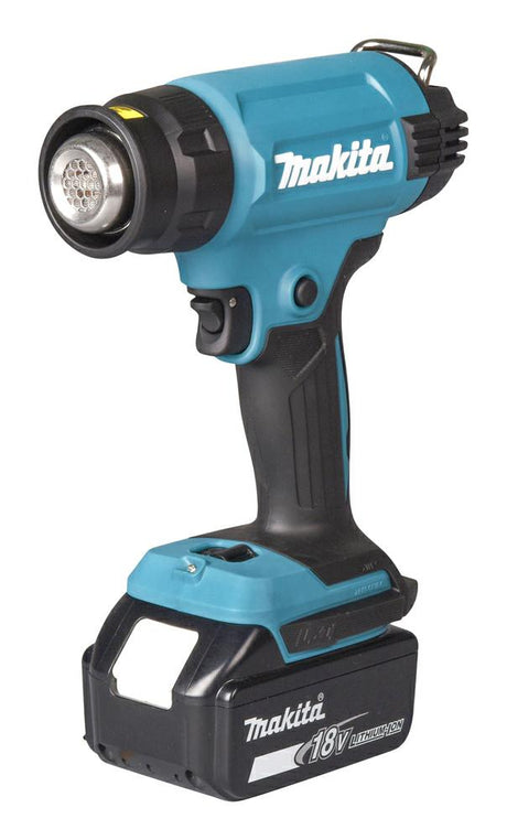 Pistola de aire caliente a batería makita dhg181rt 18v 5.0ah en estuche