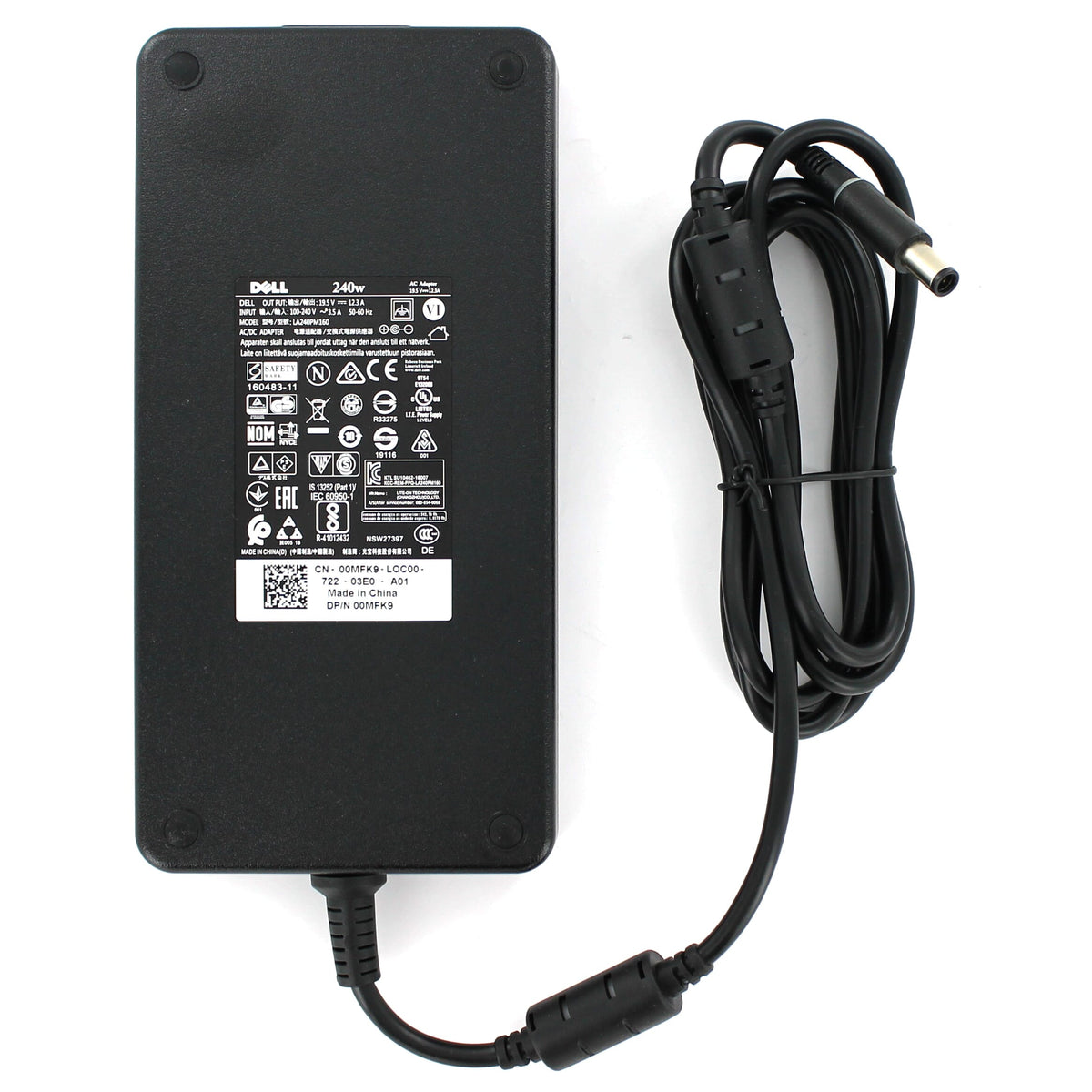 Adaptador de AC de la computadora portátil Dell 240W