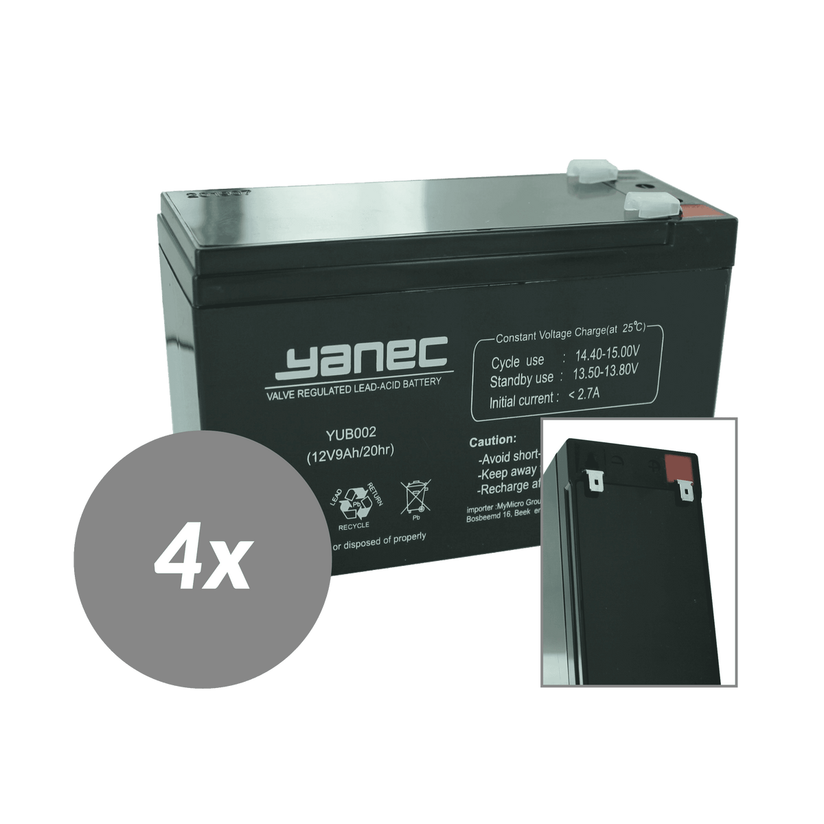 Kit de repuesto de batería para ups Yanec rbc59 (sin cables)