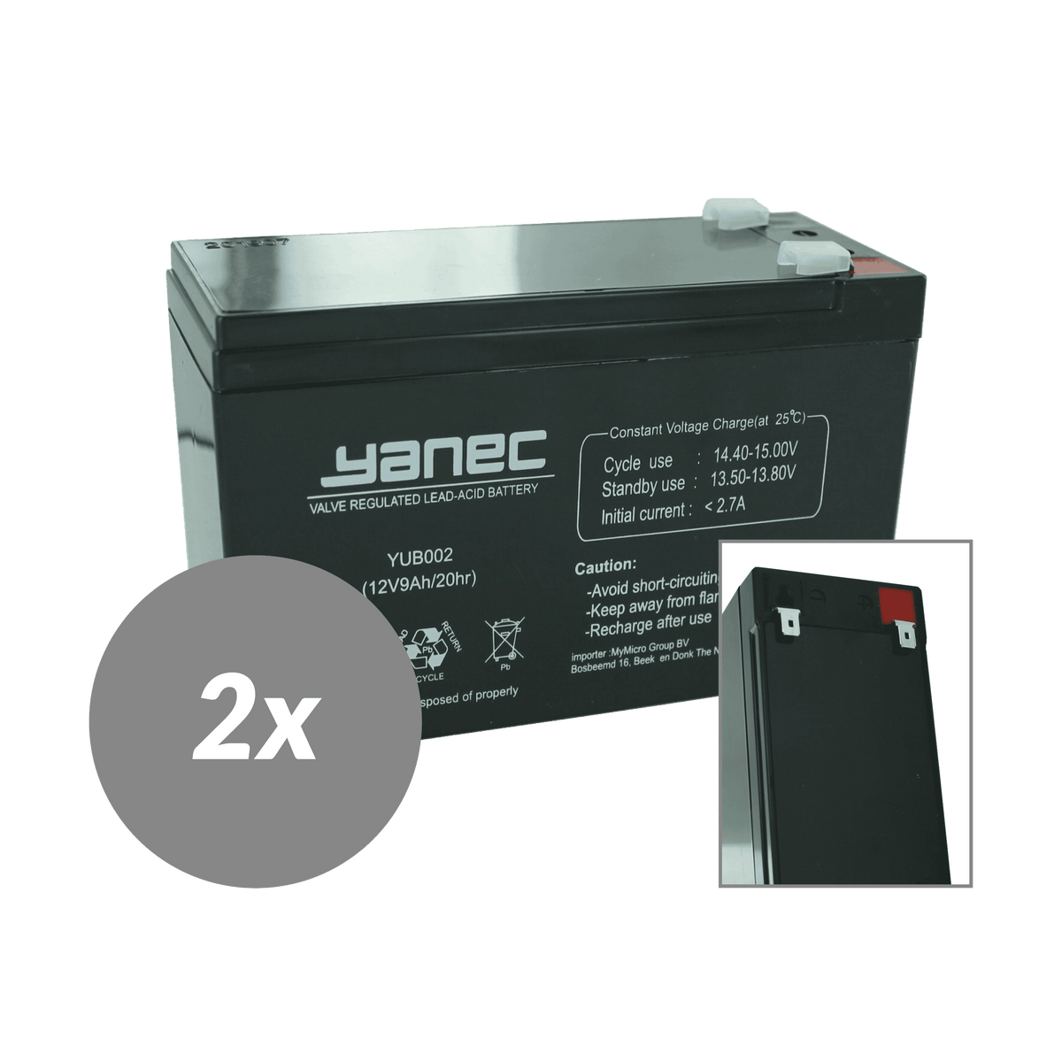 Set de recambio de batería para ups yanec rbc130 (sin cables)