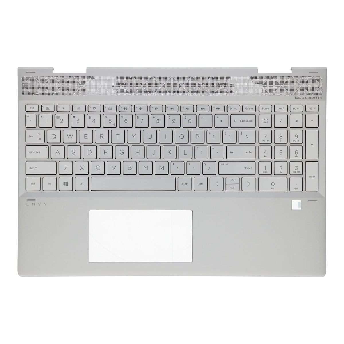 Teclado para portátil Ty hp qwerty us + cubierta superior - plateado