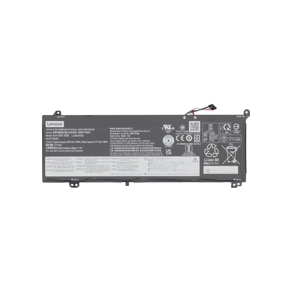Batería de laptop de Lenovo 3770 mAh